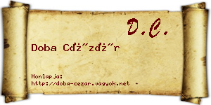 Doba Cézár névjegykártya